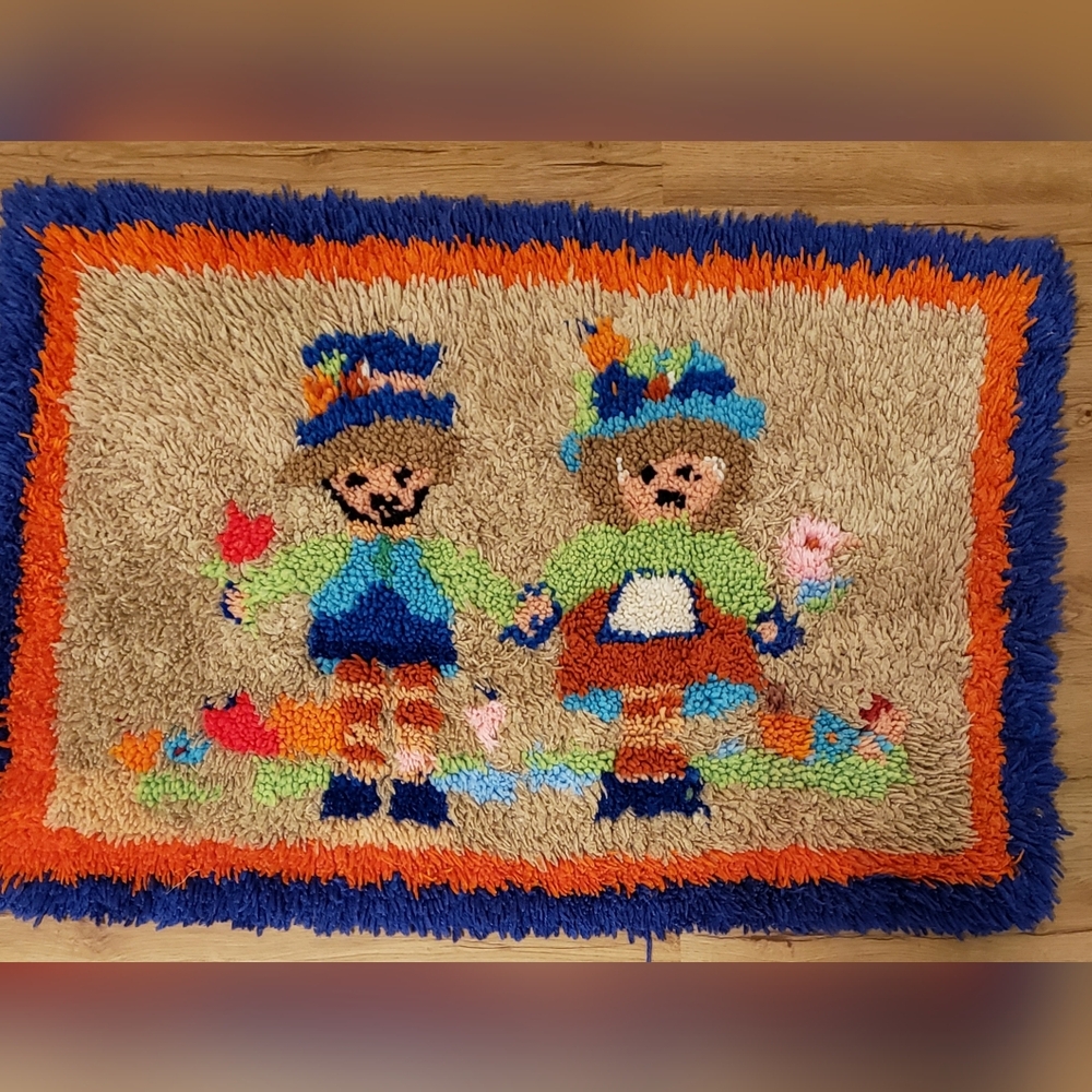 1930's Hook Rug- Vintage